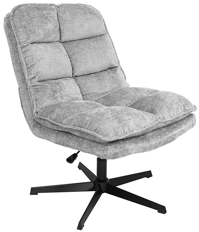 Fotoliu rotativ relaxant KATANIA cu taburet, gri deschis