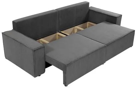 Canapea extensibilă Kasuna Sztruks (Albastru închis) (cu sp. depozitare). 1105542