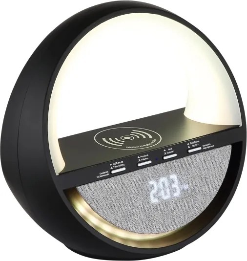 Globo 39907S - Lampă de birou reîncărcabilă LED RGBW Dot cu difuzor SOUNDRA LED/3,5W/5V 1800 mAh