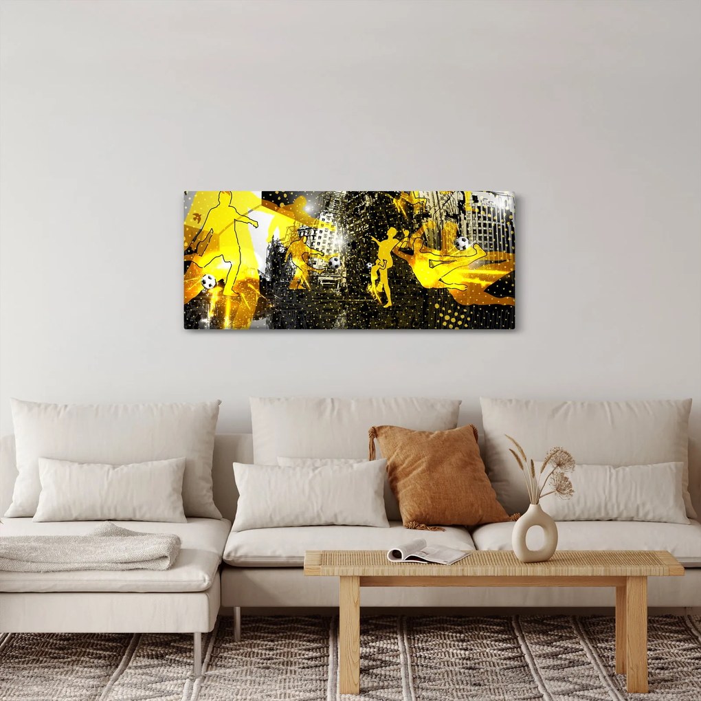 Tablou - Fotbal în marele oraș (120x50 cm)