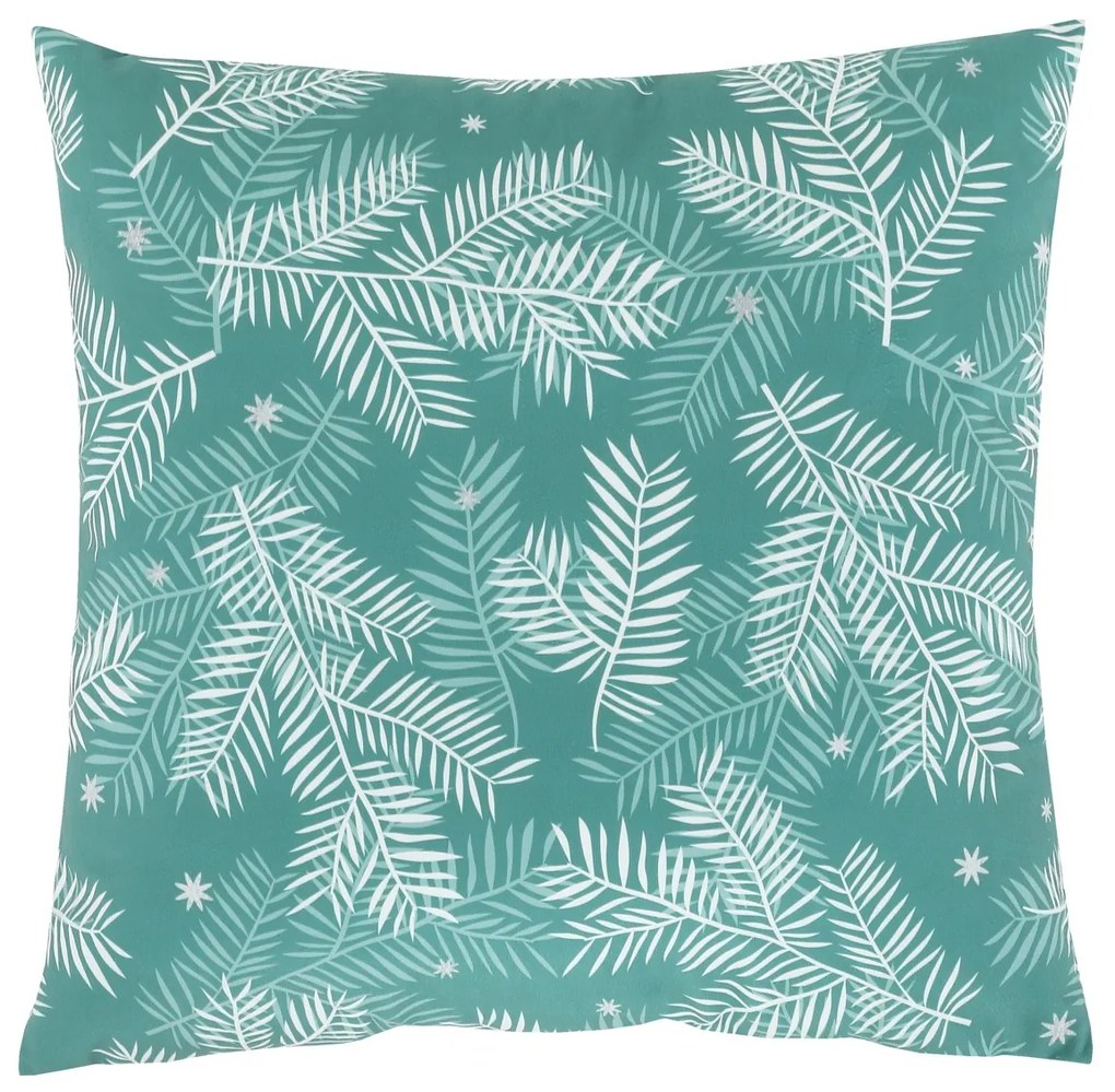 Pernă cu umplutură cu motive de Crăciun Ramuri 45x 45 cm, verde