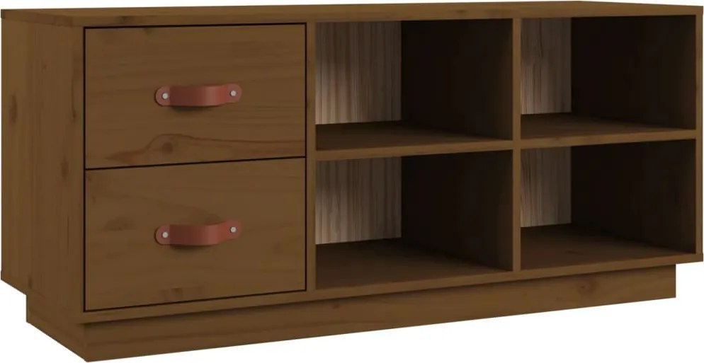 vidaXL Bancă pentru pantofi, maro miere, 100x34x45 cm, lemn masiv pin