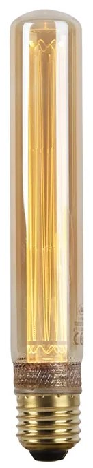 Lampa cu tub cu filament LED E27 cu sticla chihlimbar 2W 65 lumeni 1800K