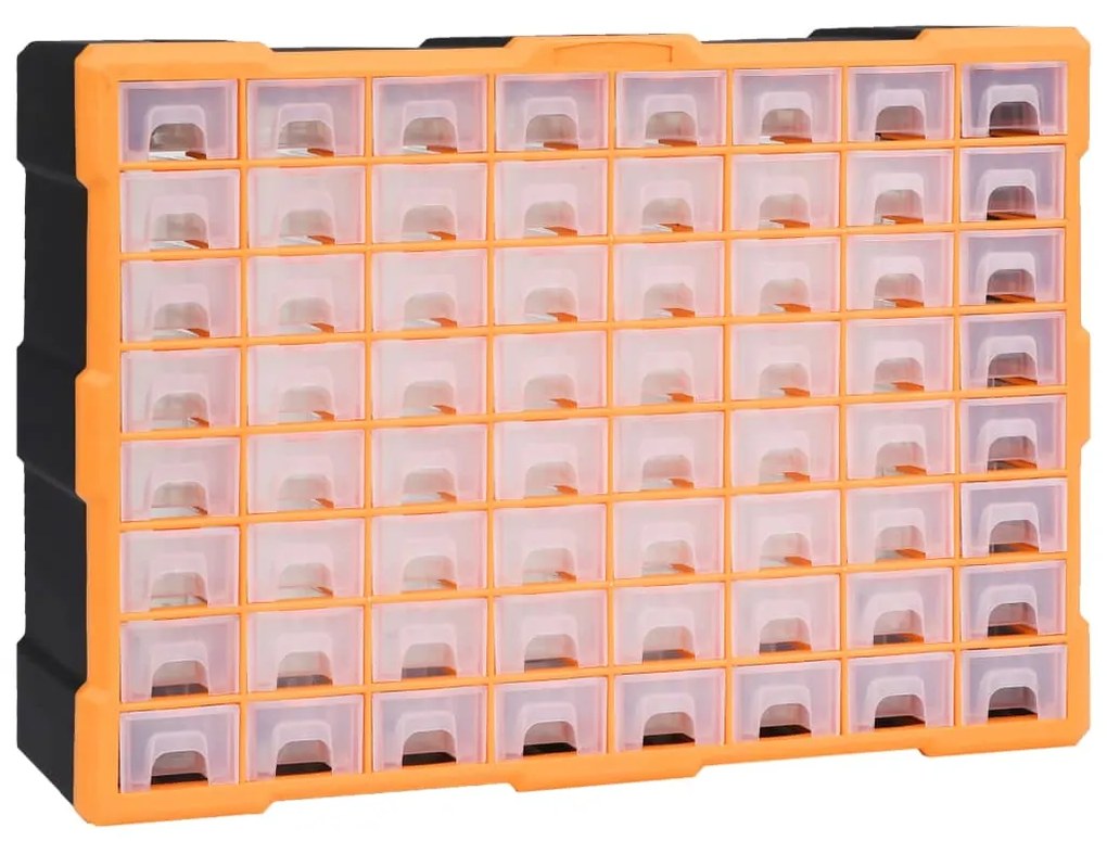 vidaXL Organizator cu 64 de sertare, 52 x 16 x 37,5 cm