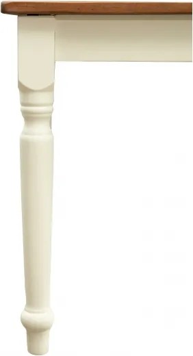 Masa fixa, L80 80 H78 cm, culoare nuc alb antic, Lemn Masiv