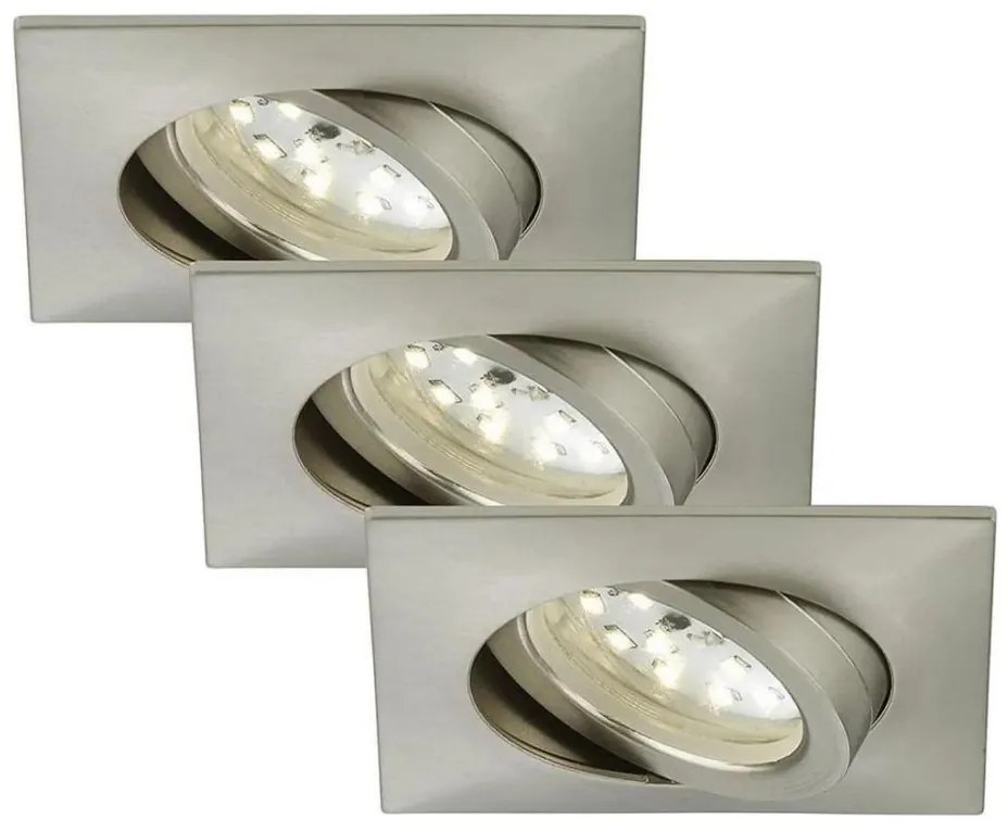 SET 3x corp de iluminat LED încastrat Briloner 7210-032 ATTACH LED/5W/230V IP44 crom