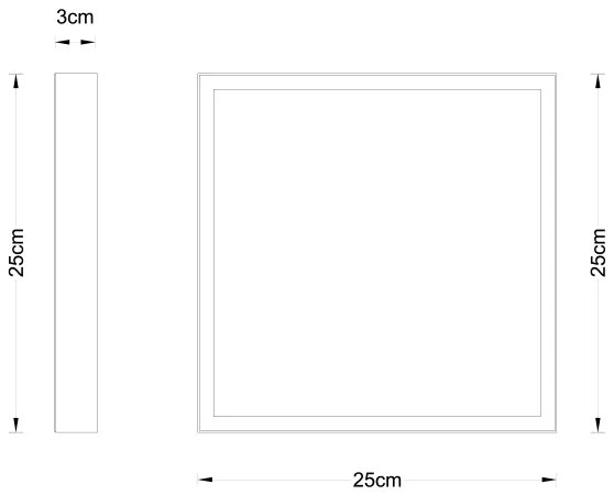 Plafonieră LED TIBEY LED/15W/230V 25x25 cm Globo 12382-15