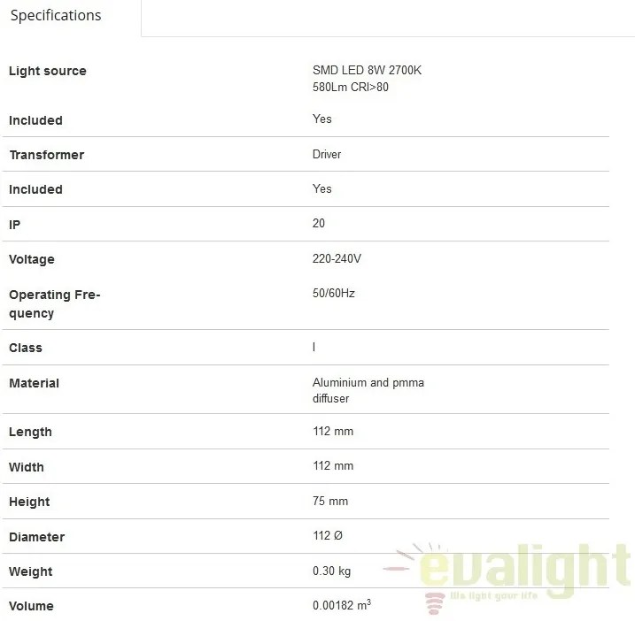 SPOT LED INCASTRABIL MODERN SON-1 8W 42928