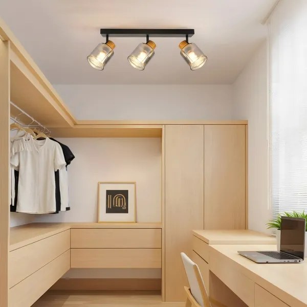 Brilagi - Spot HYGGE 3xE14/15W/230V negru/fumuriu