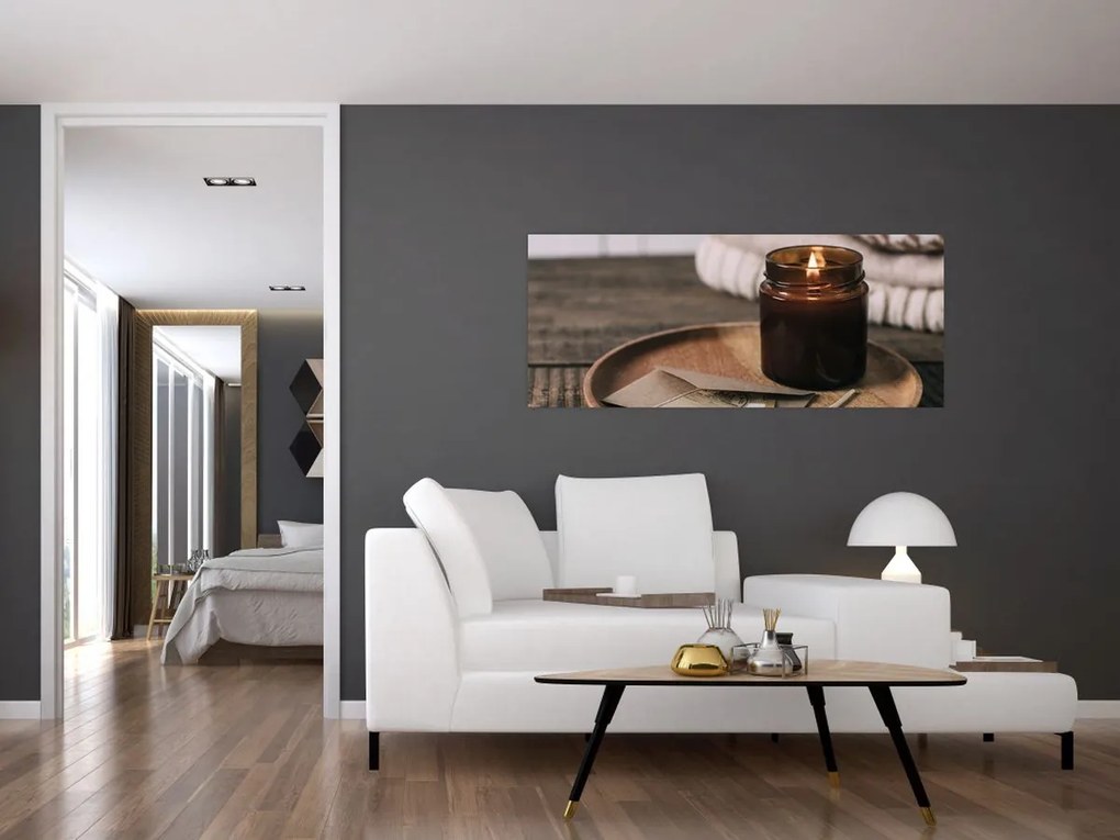 Tablou - Lumânare aprinsă (120x50 cm)