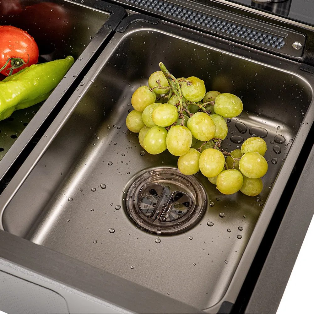 Chiuvetă multifuncțională Calandria din oțel inoxidabil