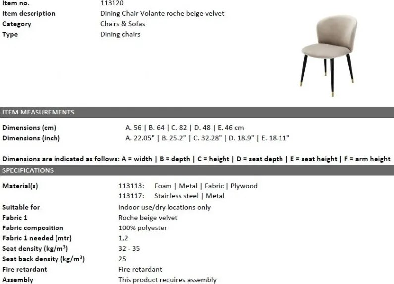 Scaun design LUX Volante bej 113120 HZ