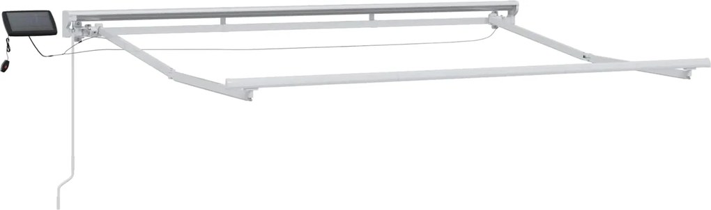 vidaXL Cadru manual de marchiză cu LED-uri Alb 2,5 x 2 m Aluminiu