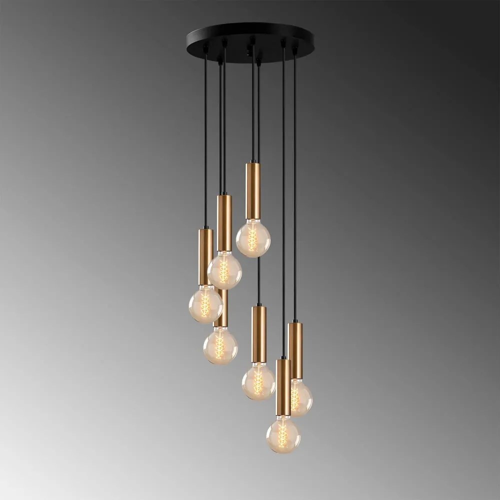 Lustră neagră/aurie ø 40 cm Tempo – Opviq lights