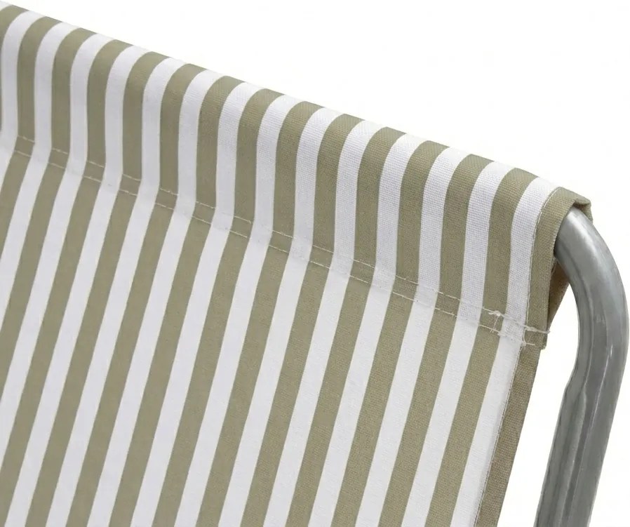 Sezlong de plaja pliabil SAND STRIPES, verde