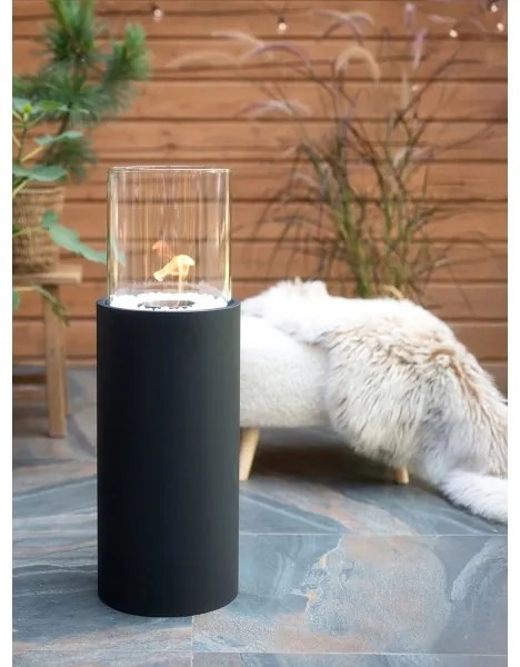 Șemineu pe bioetanol ROMA 26,5x80,5 cm 2kW negru + husă de protecție