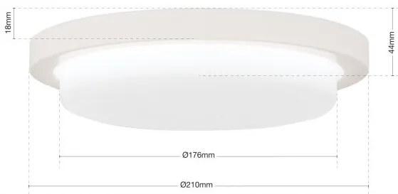 Plafoniera LED moderna LEROX 20cm alba