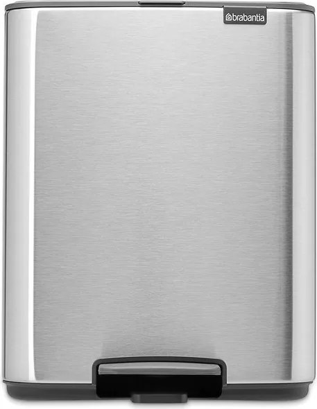 Coș de gunoi argintiu mat cu pedală din oțel 12 l Bo – Brabantia