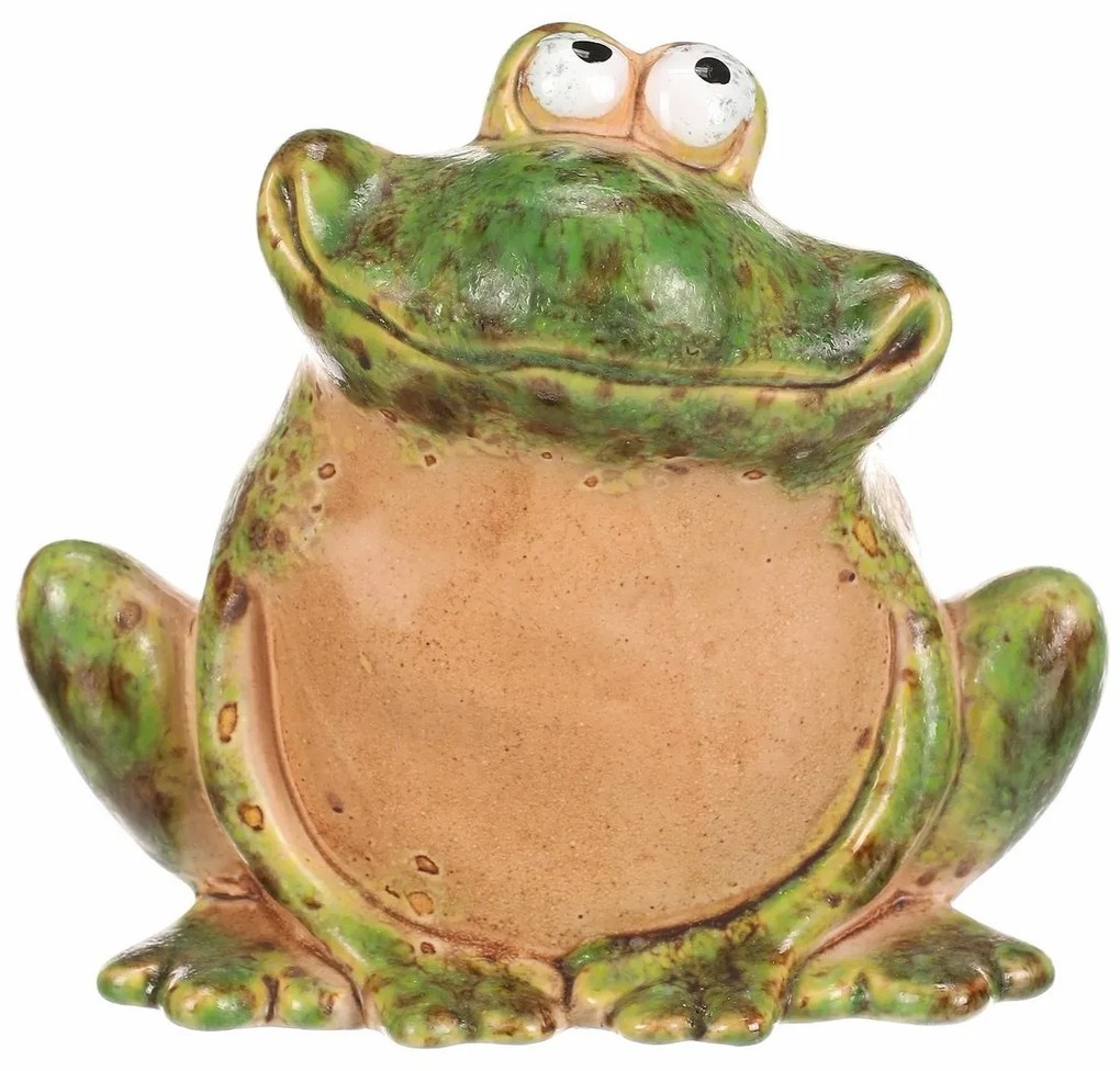 Decorațiune ceramică pentru grădină Broască, 13 x10 x 12 cm, 10 cm