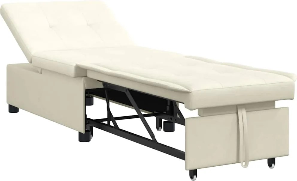 vidaXL Pat canapea Crem 194 x 67 x 82 cm Catifea