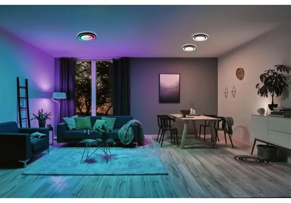 Plafonieră dimabilă LED RGBW/22W RAINBOW 230V Paulmann 70544 + telecomandă