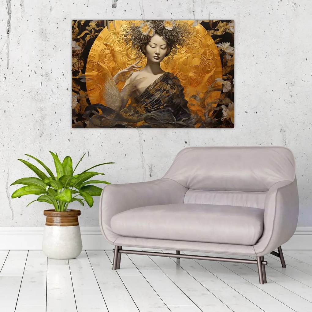 Tablou - Doamnă japoneză (90x60 cm)