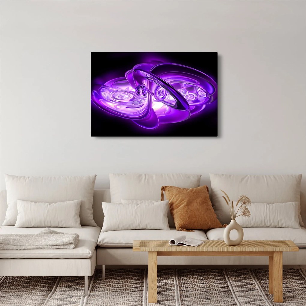 Tabloul fractalilor în violet (90x60 cm)