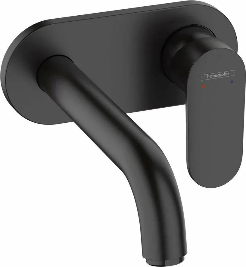 Baterie lavoar incastrata Hansgrohe Vernis Blend 20.7 cm negru mat fara corp ingropat