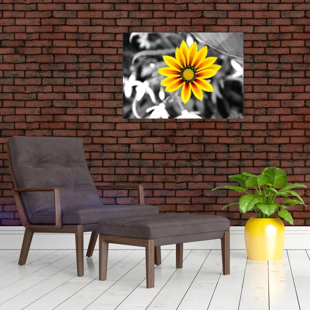 Tablou cu floare galbenă (70x50 cm)