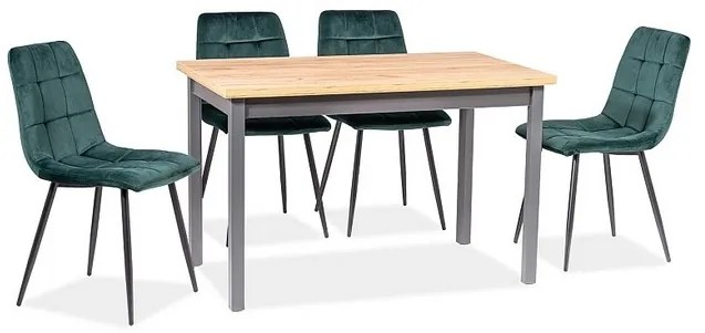 Scaun de bucaterie Mila Velvet, verde/negru