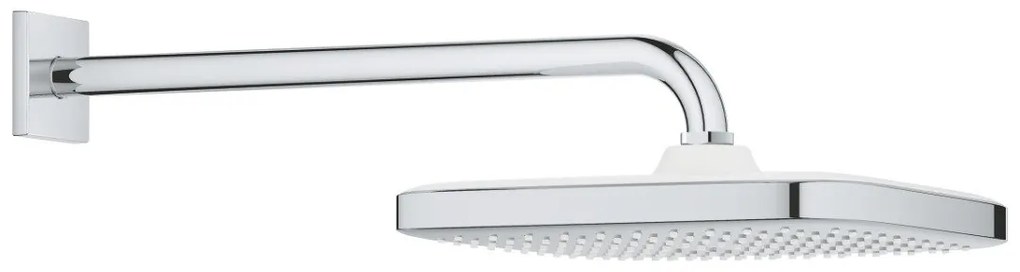 Palarie dus Grohe Tempesta 25 cm, forma patrata, brat inclus 38 cm, crom-26687000