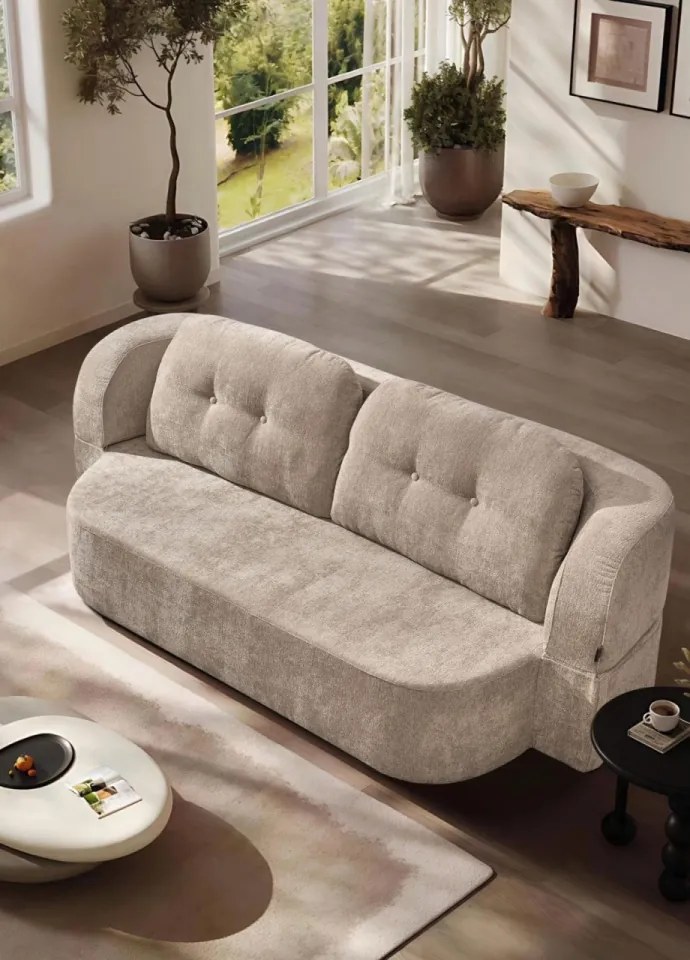 Canapea extensibilă din spumă cu memorie – 200x100x70 cm – design modern și funcțional (Culoare: Gri)