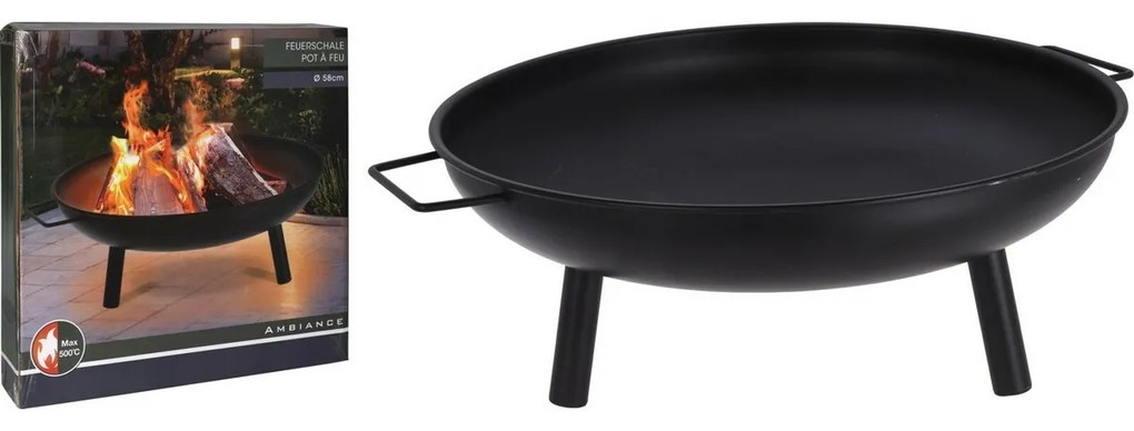 Vatră de foc pentru grădină Ambiance, 58 x h. 23 cm