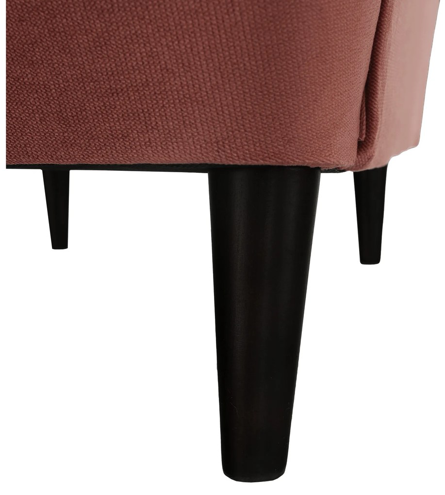 Fotoliu tesatura Culoare roz vintage/nuc, RUFINO NEW