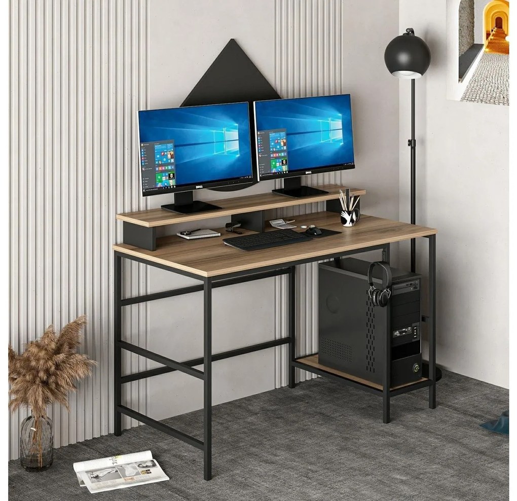 Masă PC Grana L (Auriu + Negru). 1088567