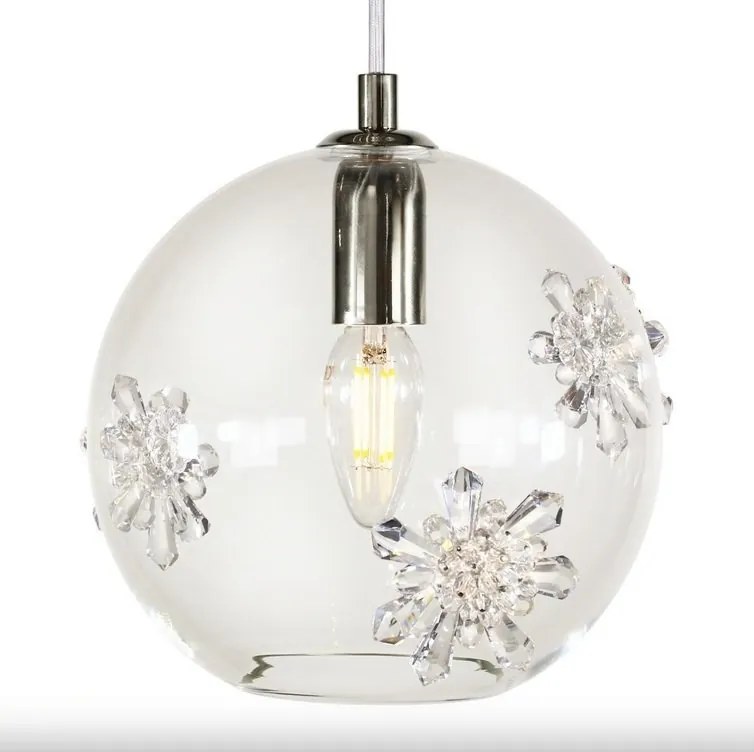 Lustra LUX decorativ fulgi de zapada din cristal SNOWFLAKE 02B