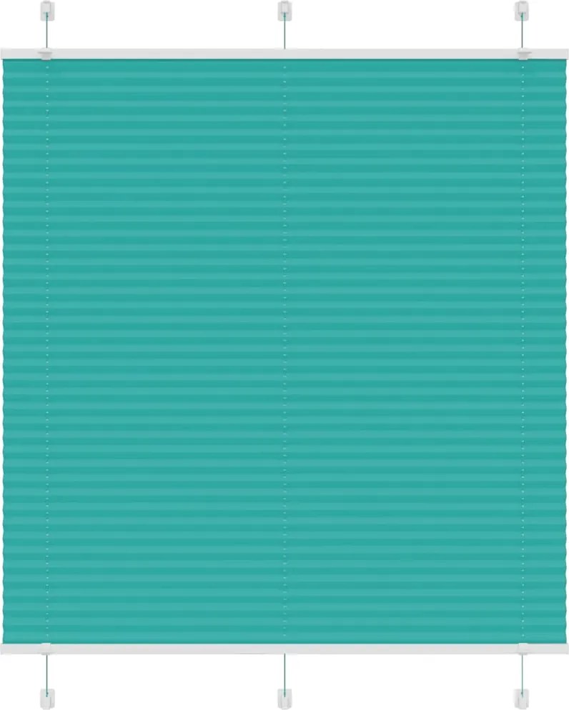 vidaXL Jaluzea plisată verde petrol 115x150 cm Lățime țesătură 114,4 cm