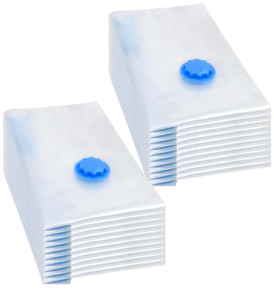 vidaXL Saci vidați îmbrăcăminte depozitare voiaj 20 buc. 60x40 cm