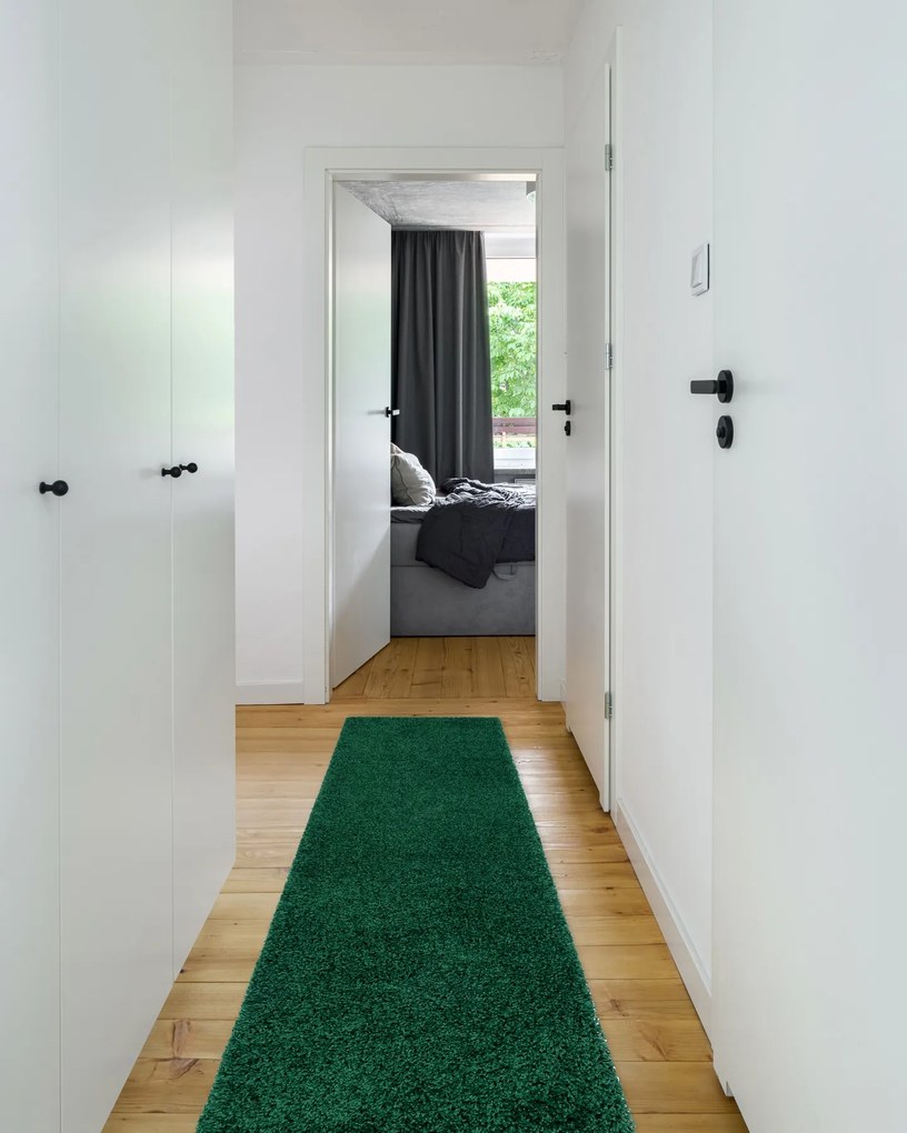Covor, Traversa SOFFI shaggy 5cm verde - pentru bucătărie, hol și coridor