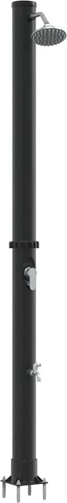vidaXL Duș Solar Extern Negru 217 cm PVC și Aluminiu