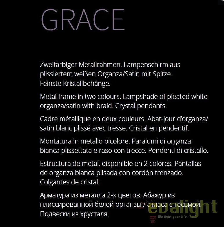 Candelabru elegant design clasic cu 8 brate Grace bronz MYRC247-PL-08-R