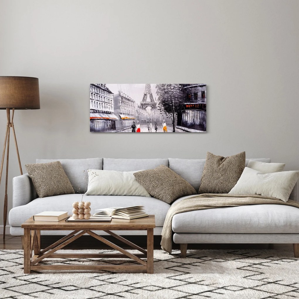 Tablou - Pictură în ulei, Paris (120x50 cm)