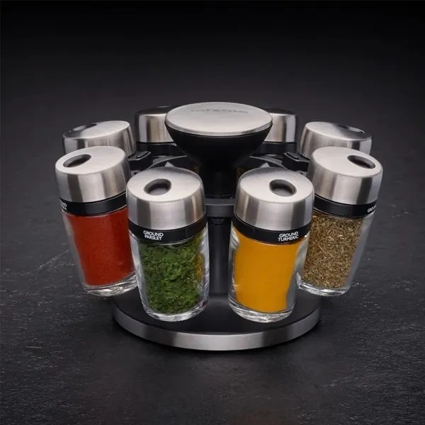 Cole&Mason - Suport rotativ MASTER cu 9 recipiente pentru condimente