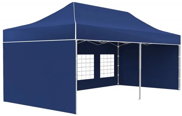 Cort pavilion pliabil 3x6 albastru Premium quality