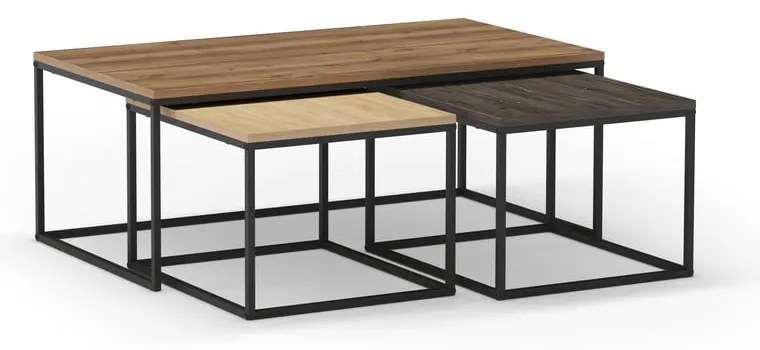 Măsuțe de cafea în culoare naturală 3 buc. 60x110 cm Camelia – Marckeric