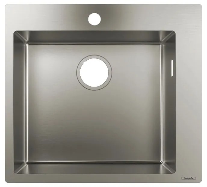 Chiuveta de bucatarie Hansgrohe, 1 cuva, 55x50 cm, inox