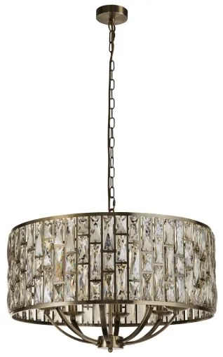 Lustră pe lanț Searchlight 6588-8AB BIJOU 8xE14/60W/230V alamă