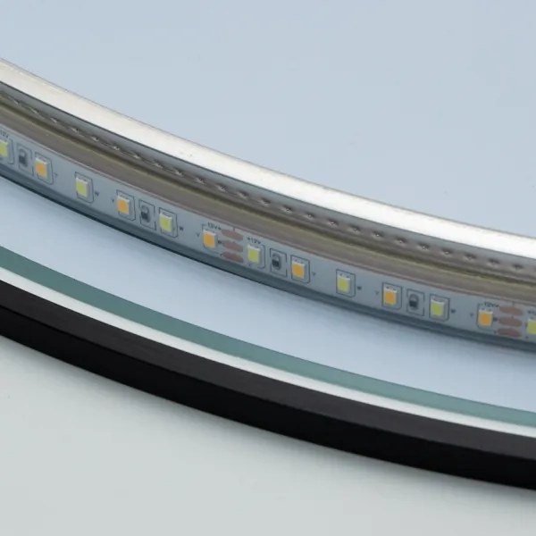 Brilagi - Oglindă de baie VENA BLACK cu LED, 19W/230V, 60 cm, IP44, CRI 90, dimerizabilă + CCT