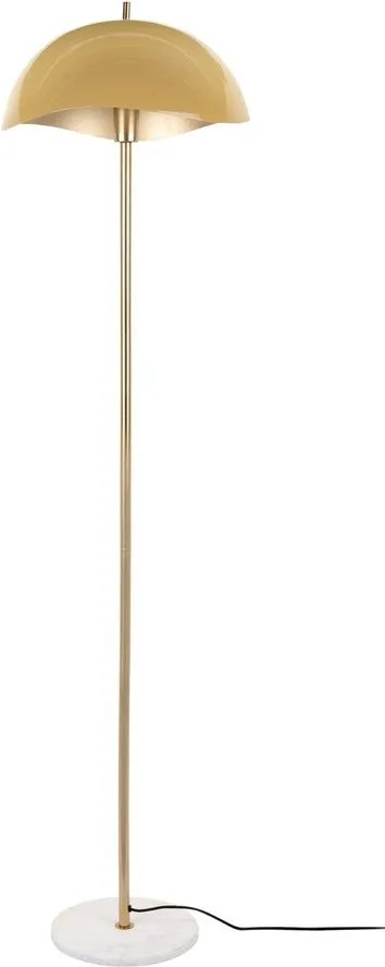 Lampadar galben muștar/auriu cu abajur din metal (înălțime 154 cm) Waved – Leitmotiv