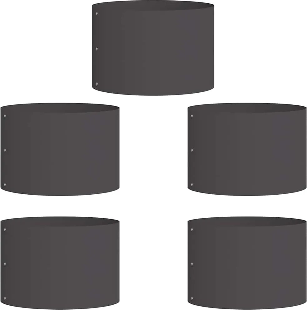 vidaXL Inele pentru vaze 5 pcs Negru 30 x 30 x 20 cm